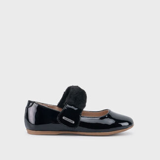 Mayoral Μαύρη Μπαλαρίνα Λουστρίνι Με Μπαρέτα Για Κορίτσι