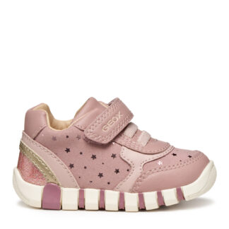 Geox B Lupidoo Ροζ Sneaker Με Αυτοκόλλητο Για Κορίτσια