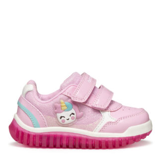 Geox B Lightyloo Ροζ Sneaker Mε φωτάκια Για Κορίτσι